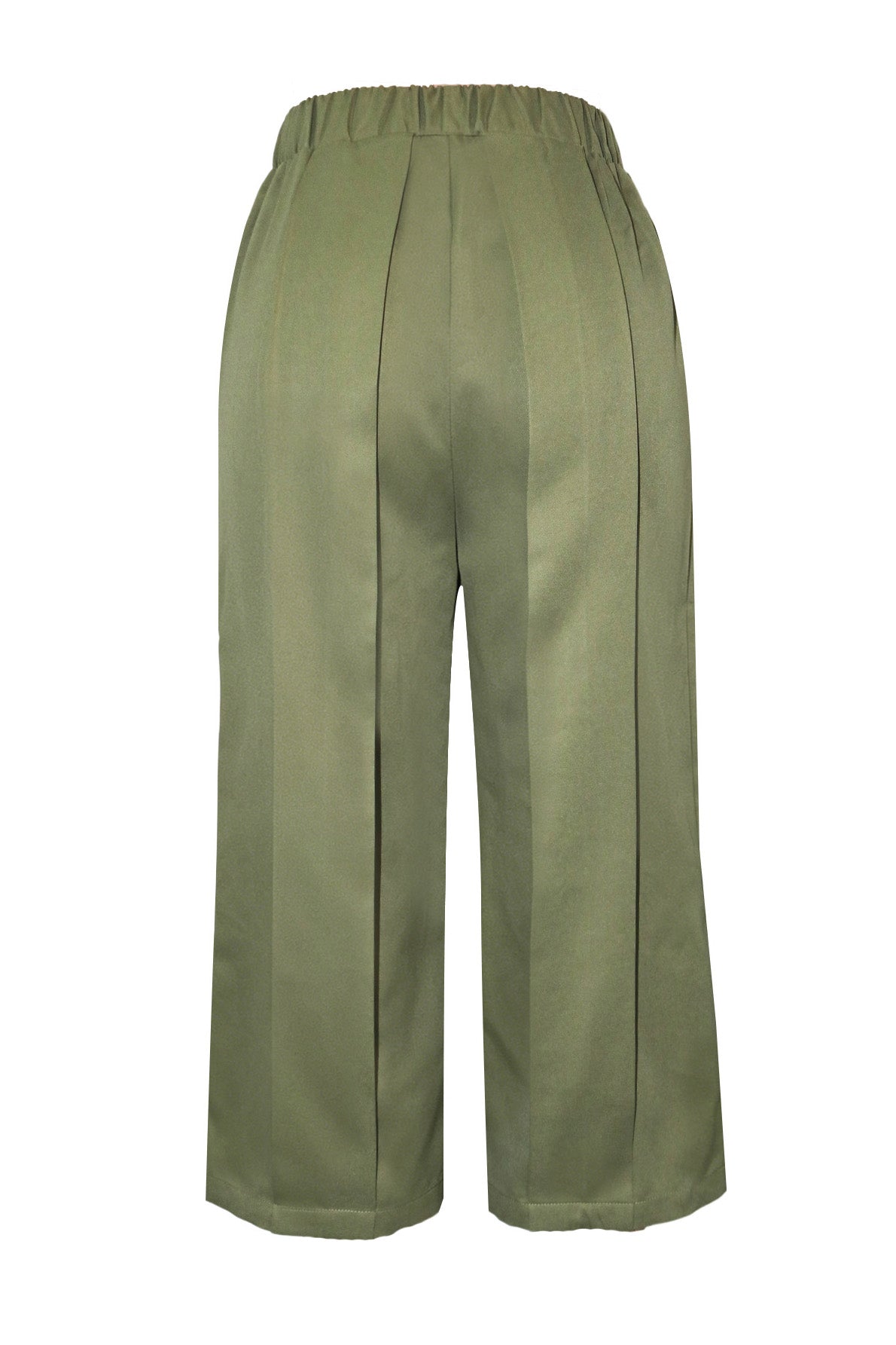 High Waist Pleated Wide Leg Culottes