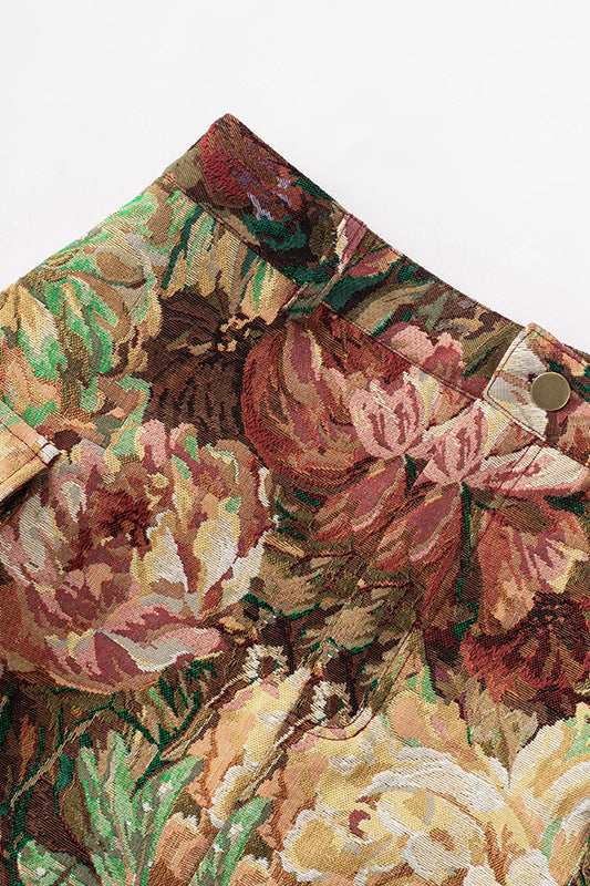 Jacquard Cargo Skirt
