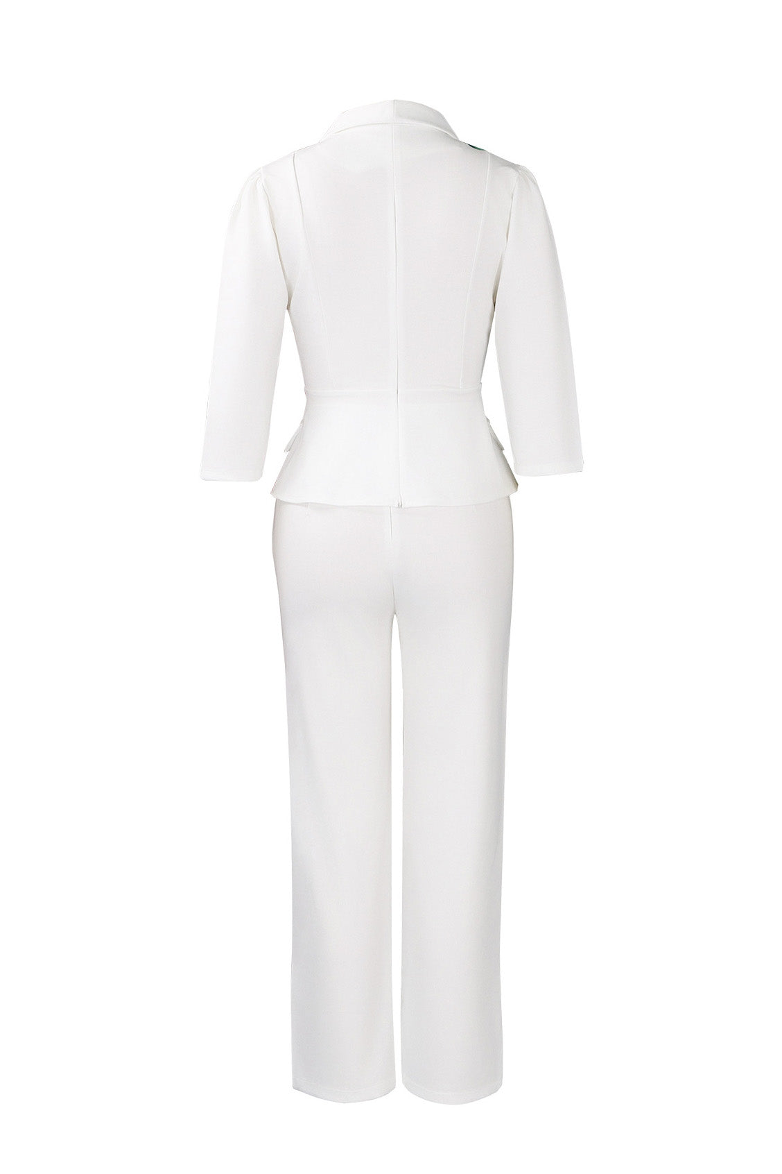 Elegant Shawl Collar Blazer Jumpsuit