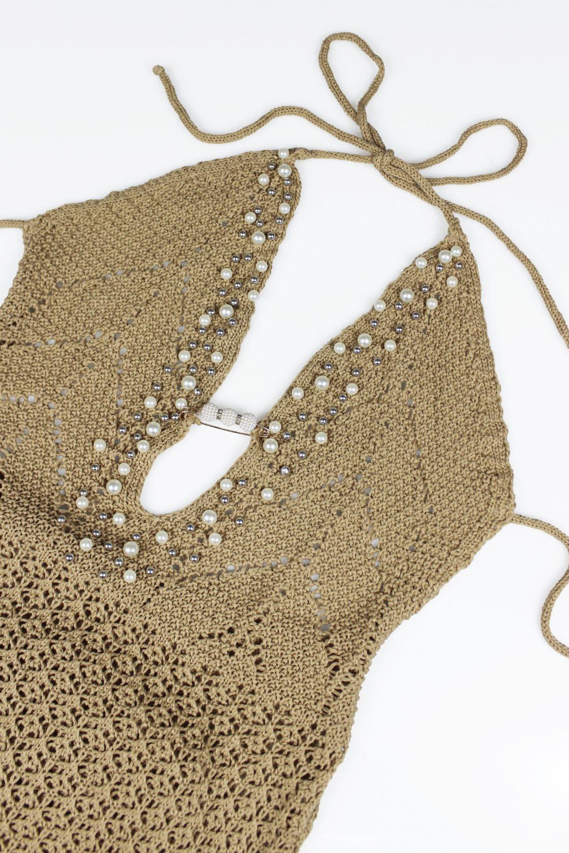 Embellished Crochet Fringe Dress