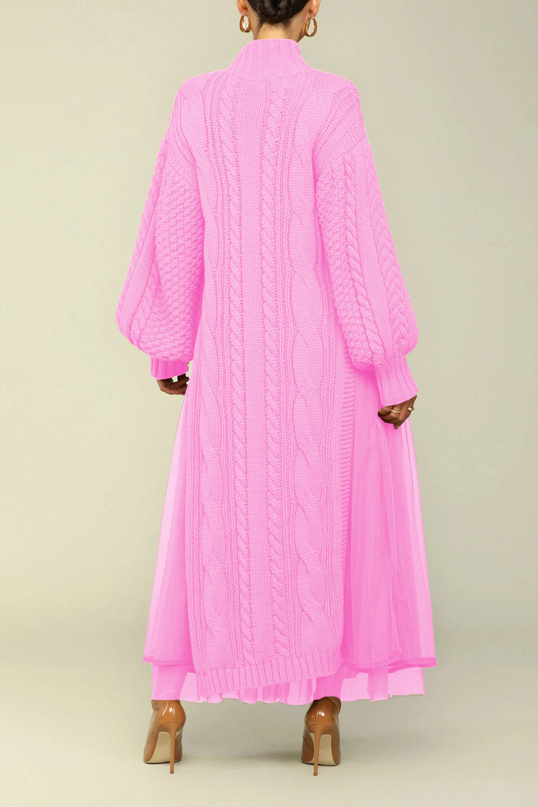 Knit Tulle Two Piece Skirt Set