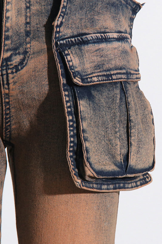 Denim Utility Cargo Jeans