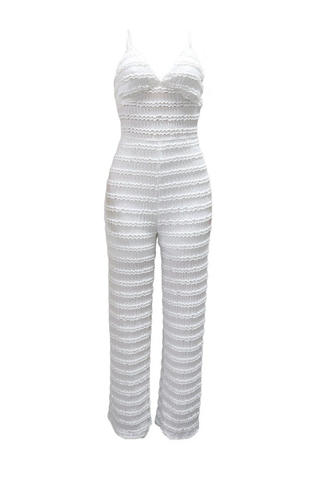 Sleeveless Wide Leg Spaghetti Strap Jumpsuit