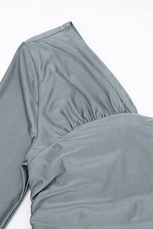 Asymmetric Ruched Top & Leggings Set