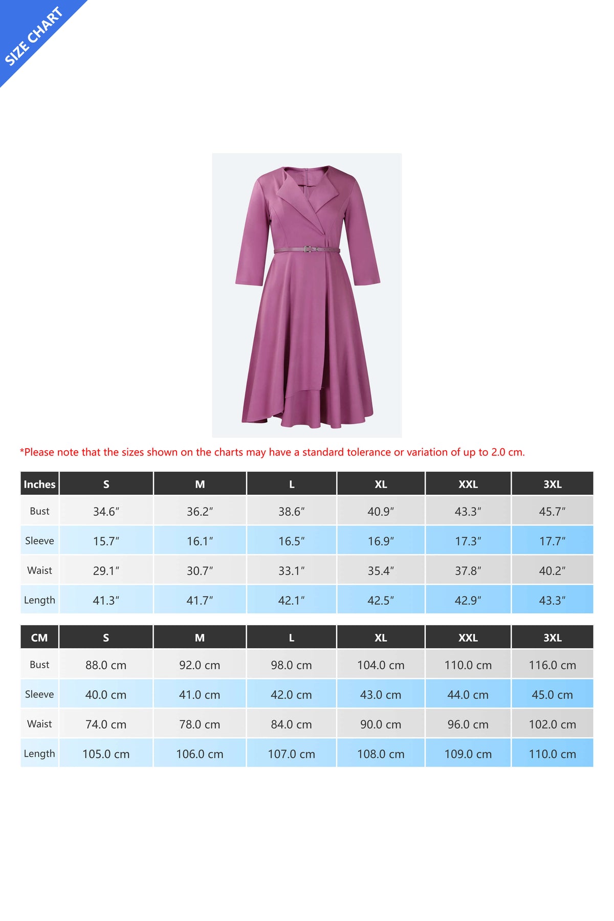 Three-Quarter Sleeve Ruched Waist Dress