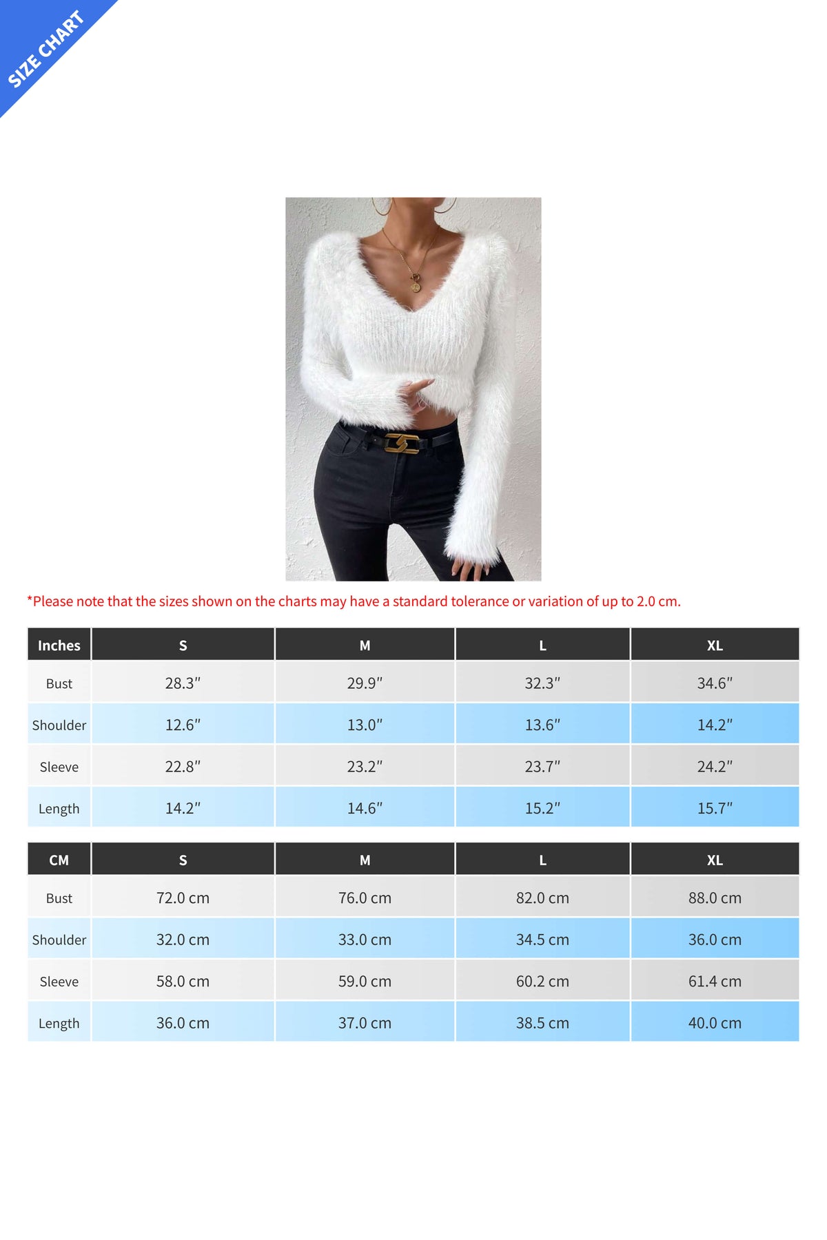 V Neck Slim Plush Short Sweater