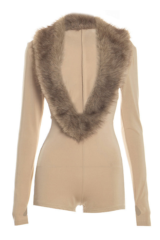 Soft Faux Fur Romper