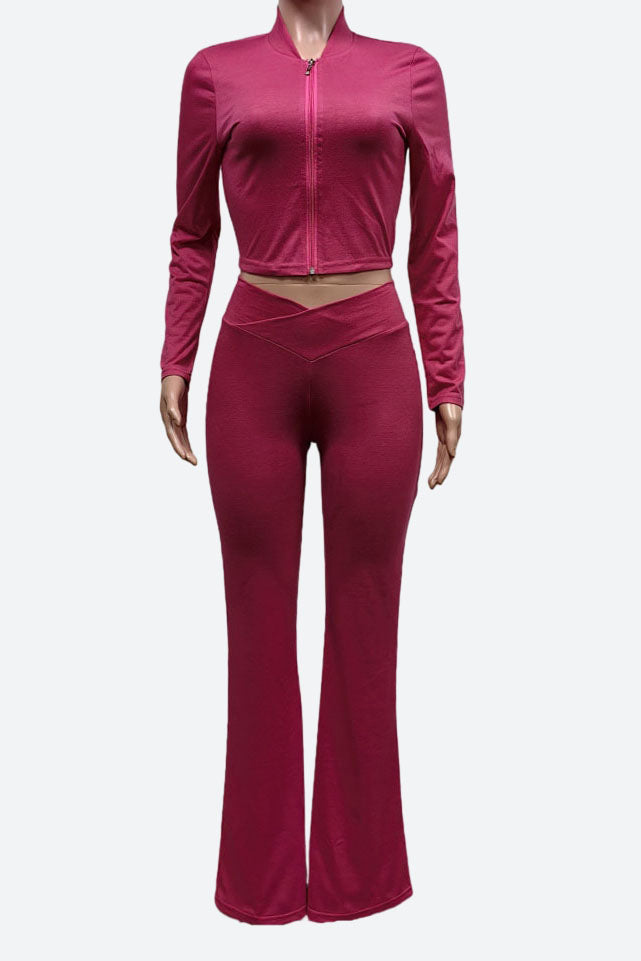 Stretch Long Sleeve Top and Pant set