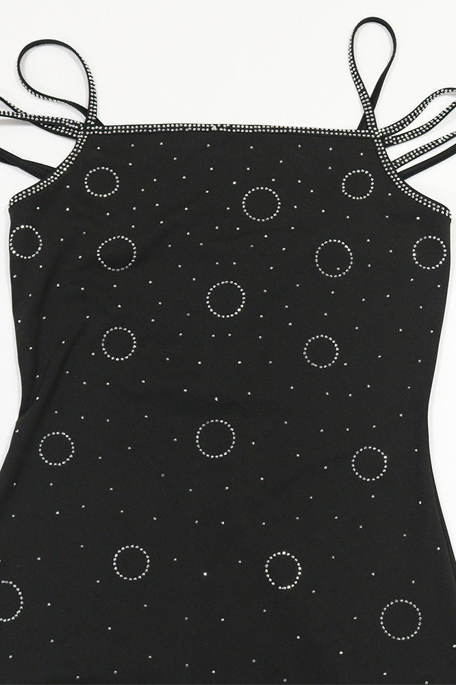Sexy Rhinestone Cami Party Maxi Dress