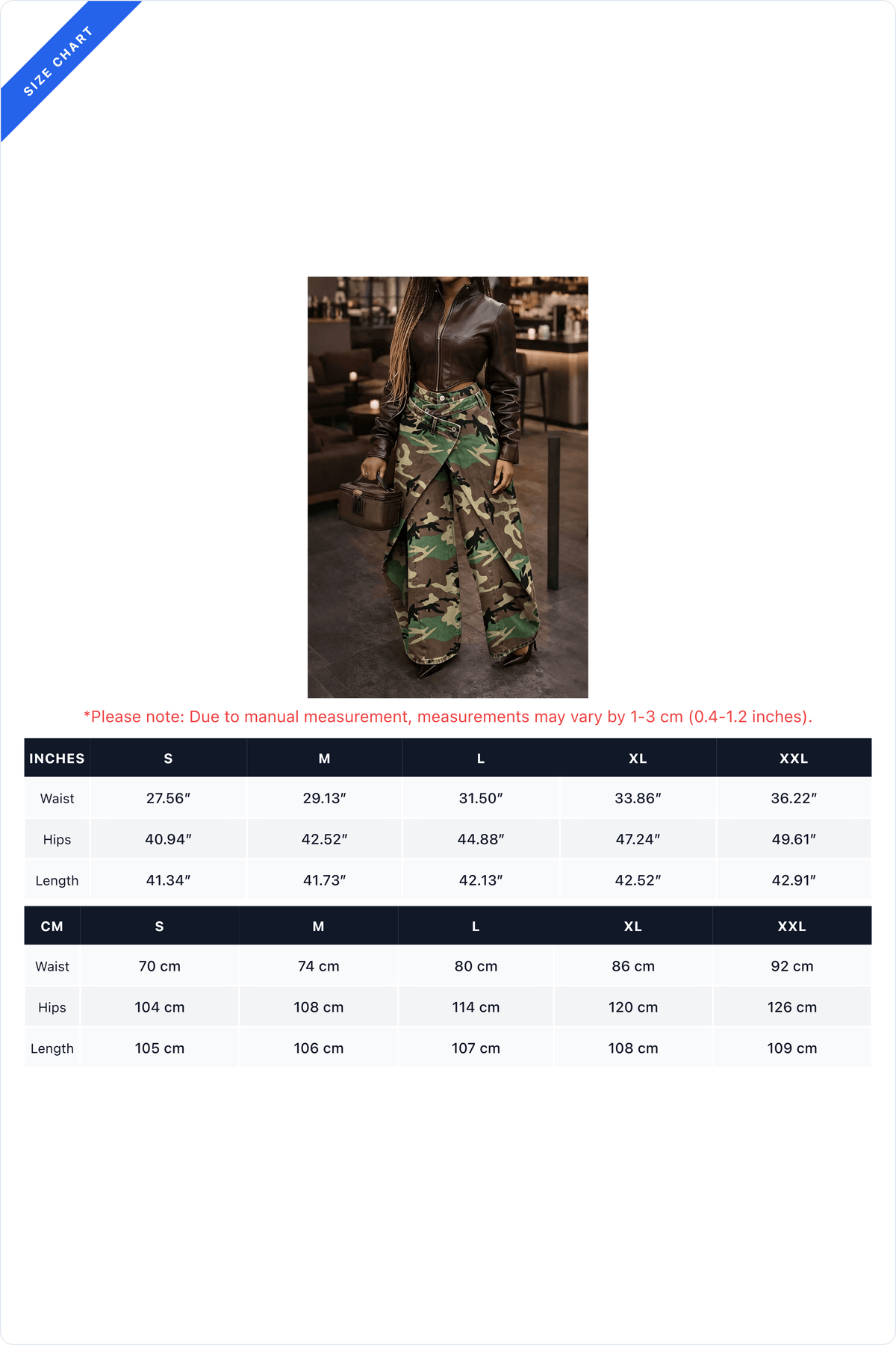 Camo Wrap-Front Wide-Leg Jeans