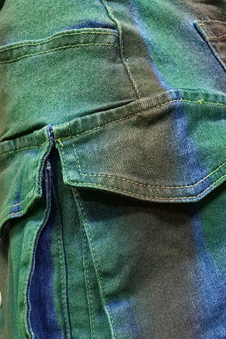Cropped Denim Jacket and Cargo Skirt Set