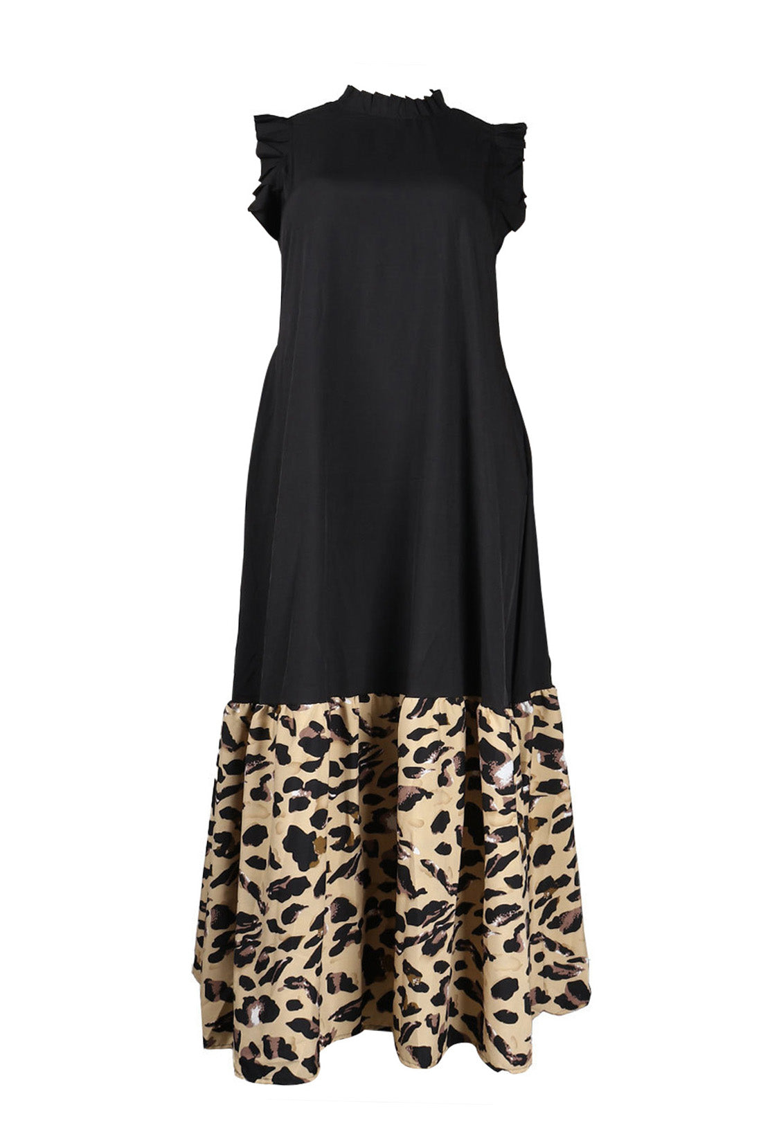Maxi Dress With Ruffle Sleeve