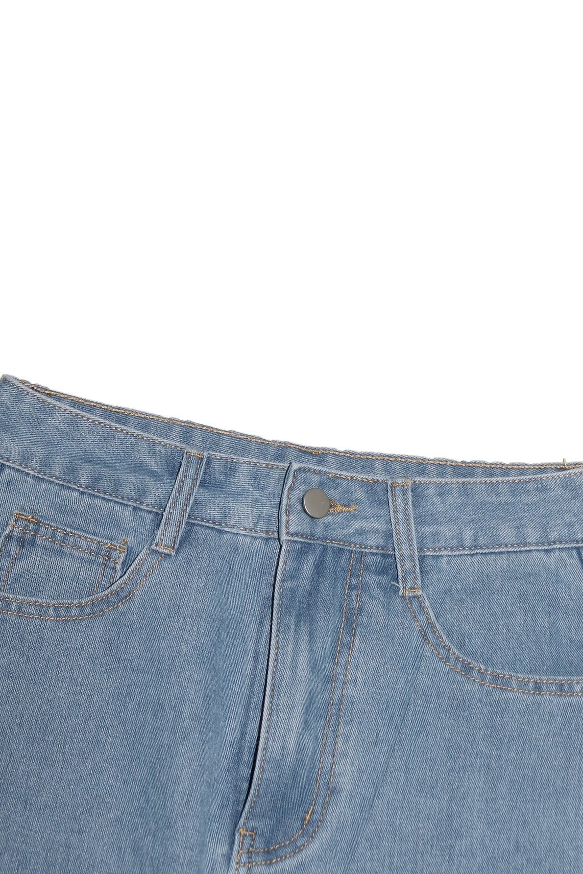 Slit Denim Skirt