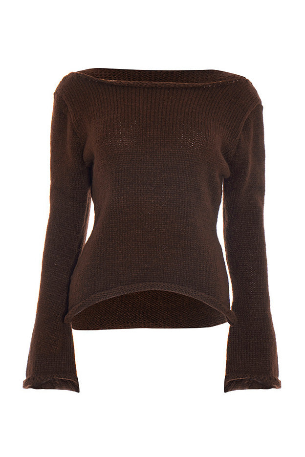 Off Shoulder Knitted Sweater