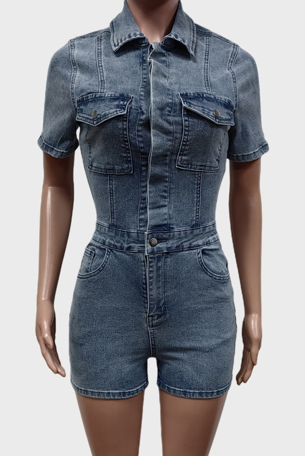 Denim Romper