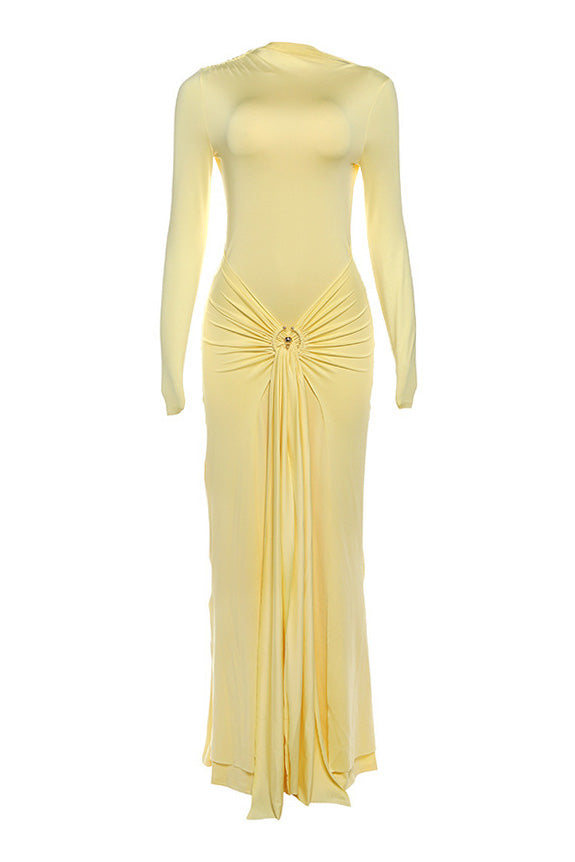 Twist Knot Ring Detail Maxi Dress