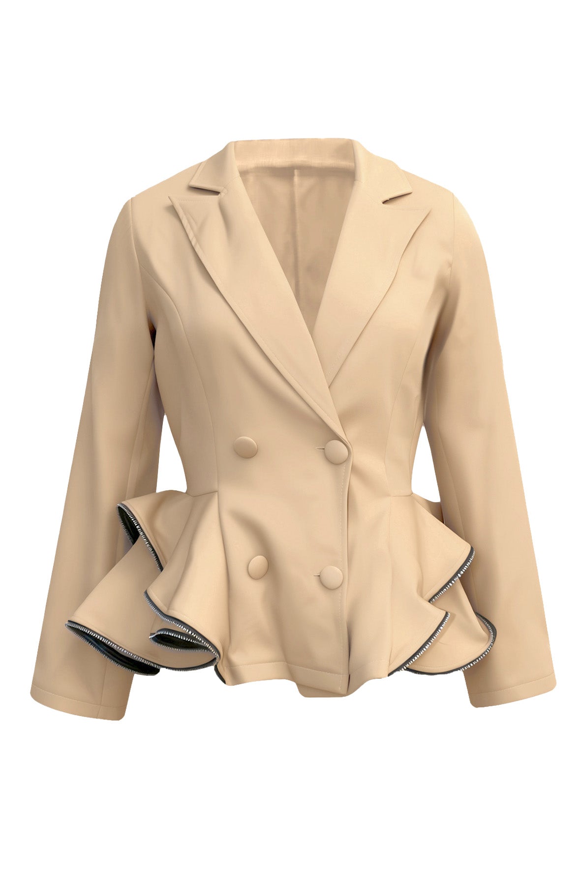 Double-Breasted Blazer Coat