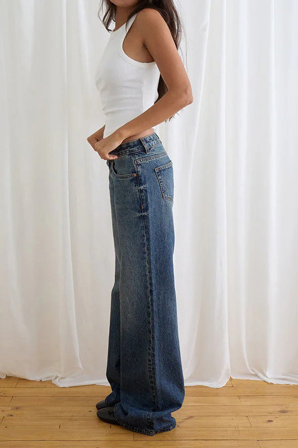 Low Rise Relaxed Wide Leg Jeans