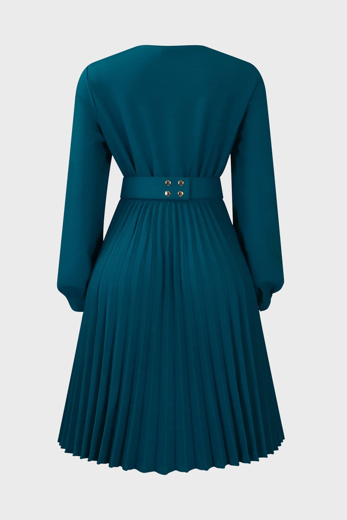 V Neck Long Sleeve Evening Long Dress