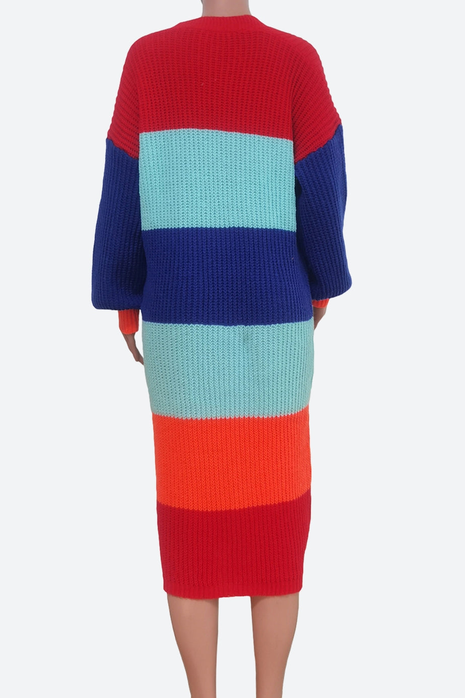 Stripe Knit Cardigan Sweater