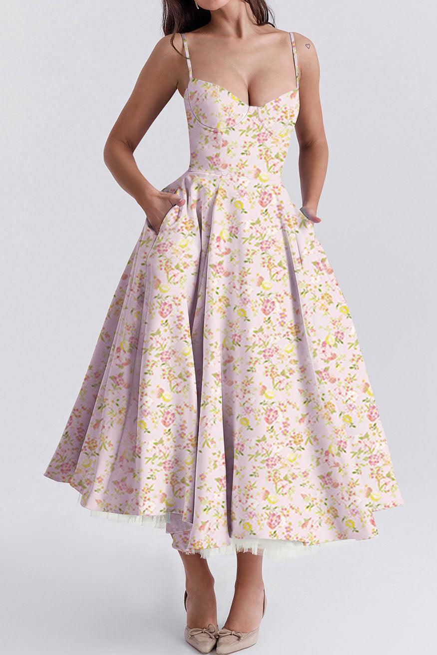 Luxury Spaghetti Strap Princess Dress