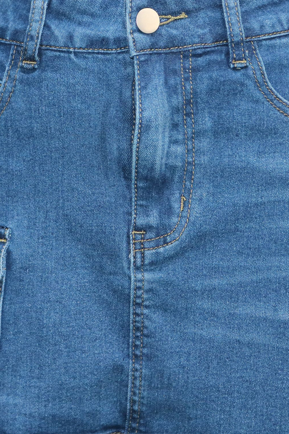 Skirt Overlay Wide Leg Baggy Jeans