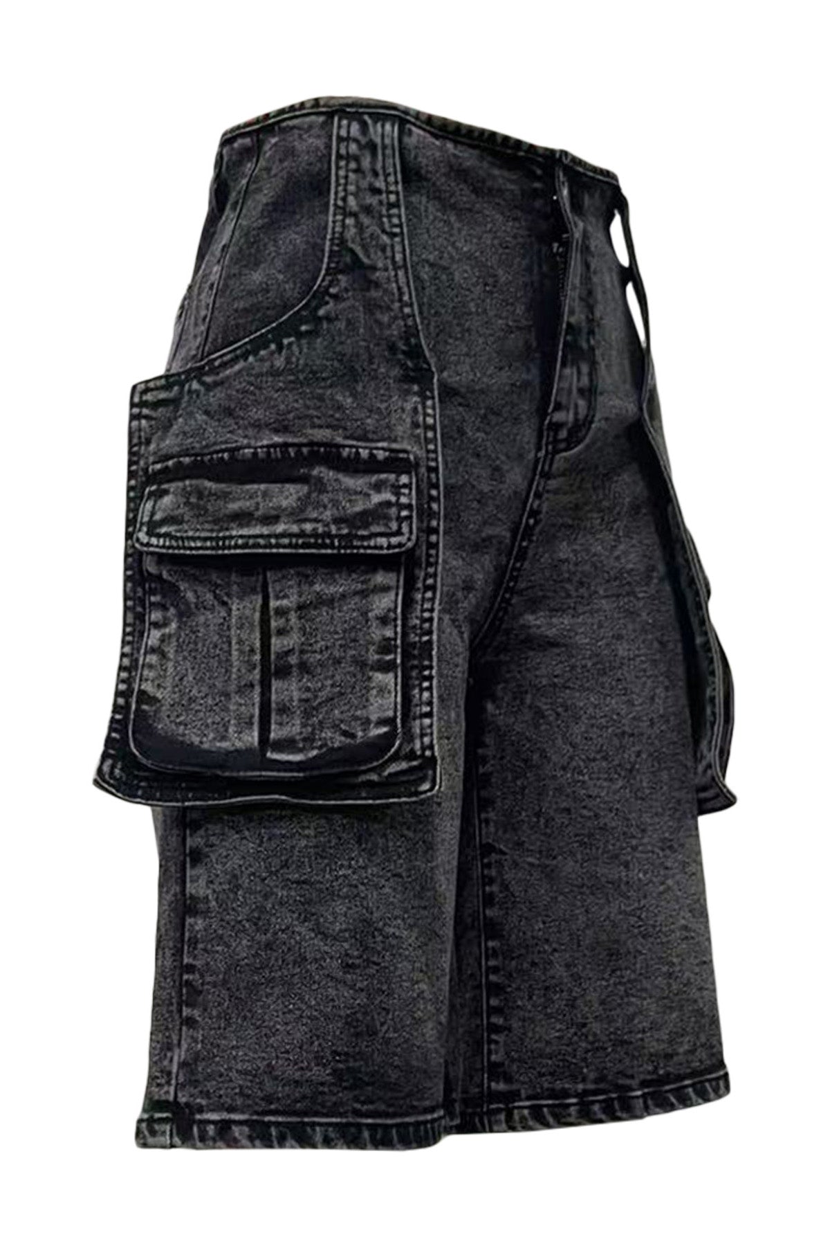 Retro Cargo Denim Shorts