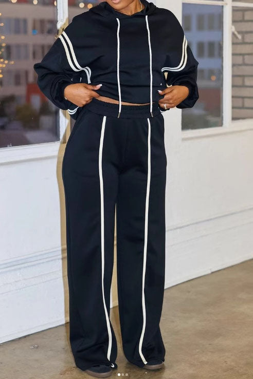 Stripe Hoodie & Pants Set
