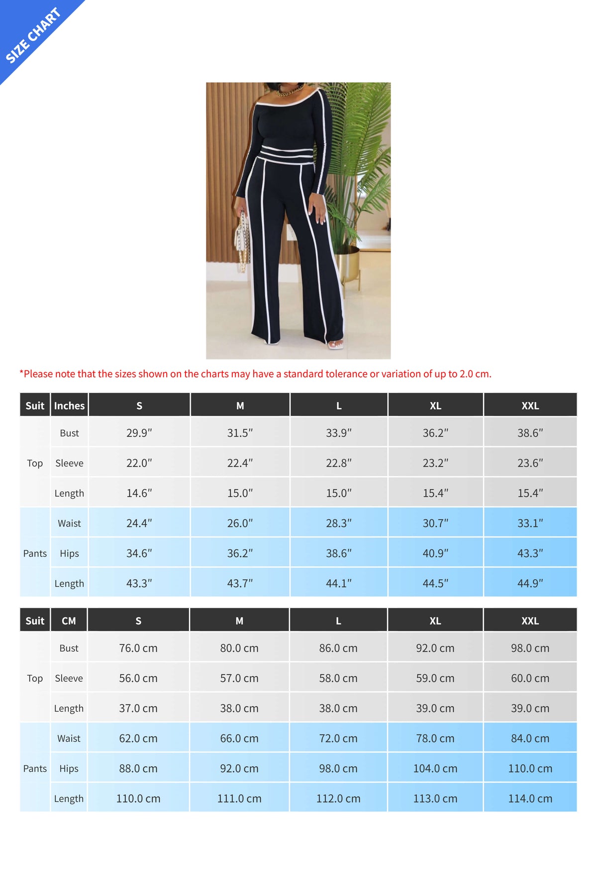 One Shoulder Top and Wide Leg Pants Set