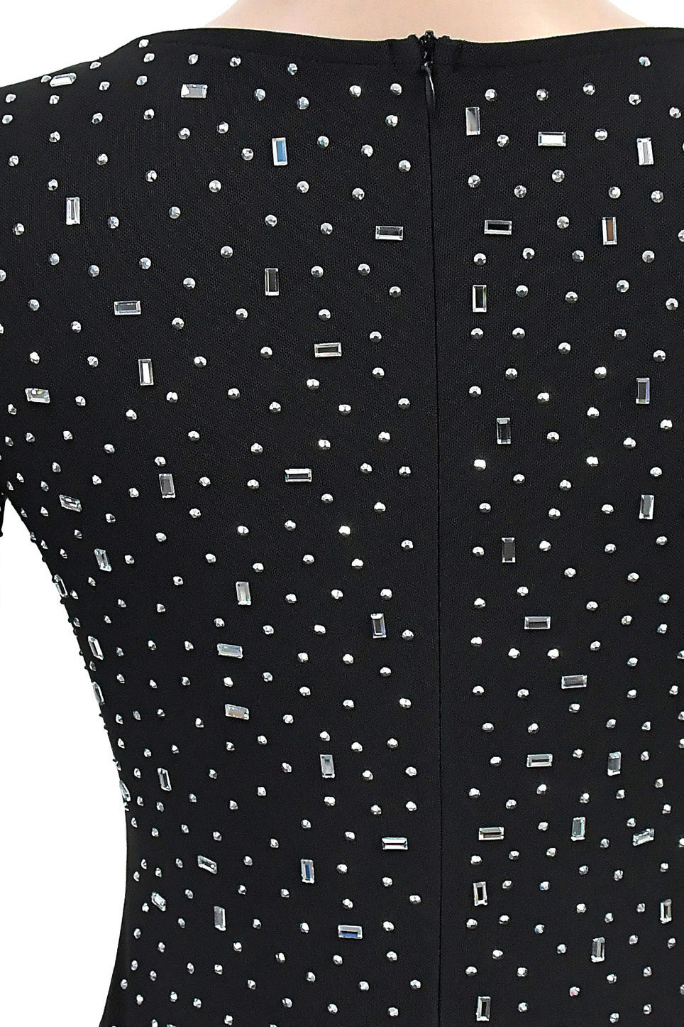 Crystal Embellished Square Neck Maxi Dress