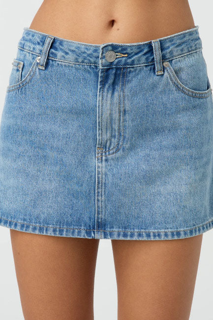 Washed Elastic High Waist Shorts Denim Skirts