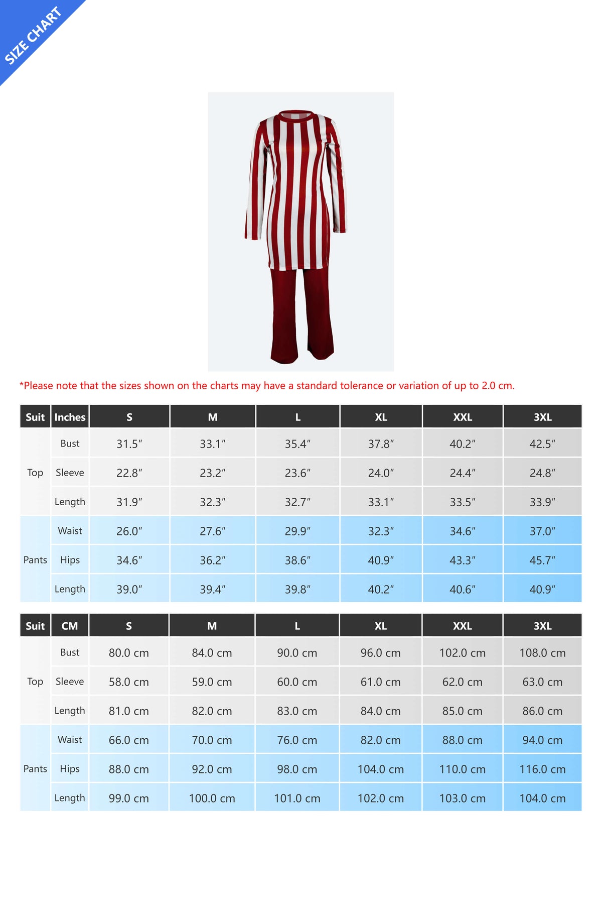 Striped T Shirts & Pants Set