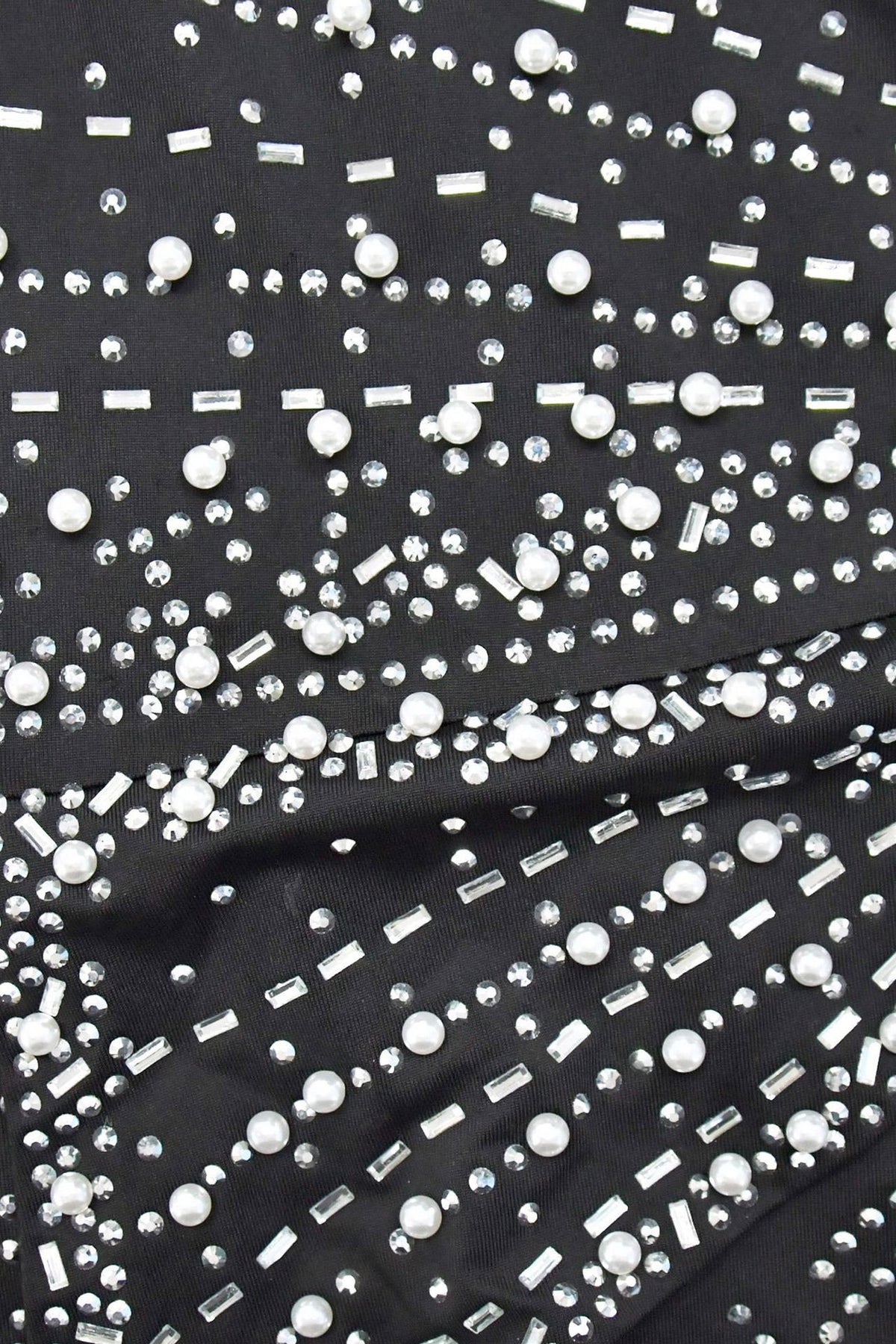 One-Shoulder Rhinestone Maxi Dress