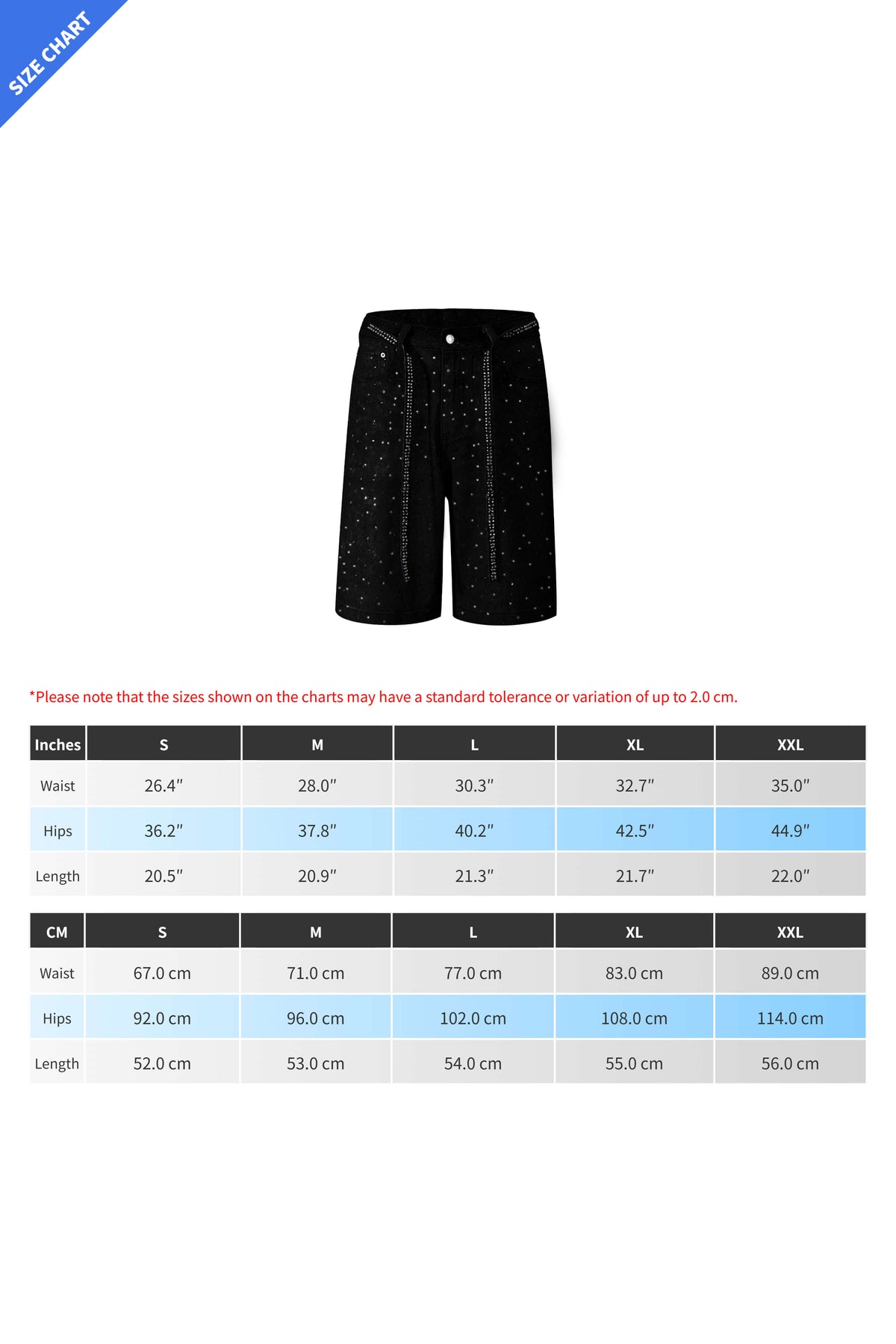 Rhinestone Denim Bermuda Shorts