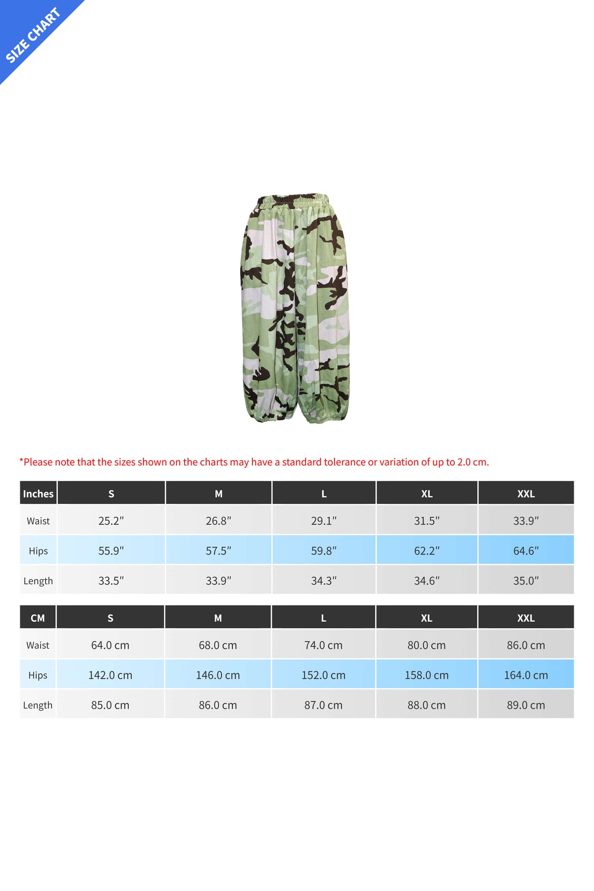 Camo Print High Waist Balloon Pants