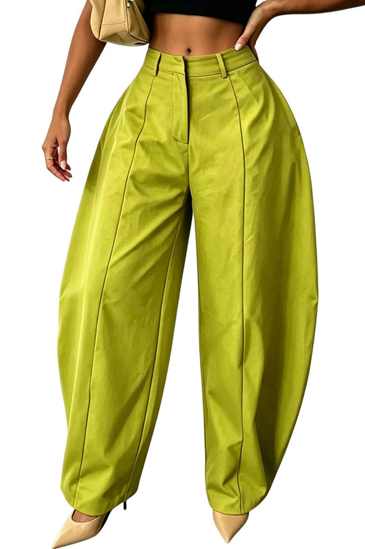 High Waist Sculpted Barrel Leg Pants