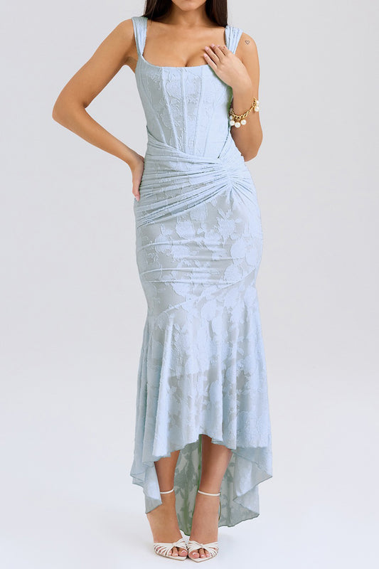 Boned Corset Mermaid Bodycon Maxi Dress