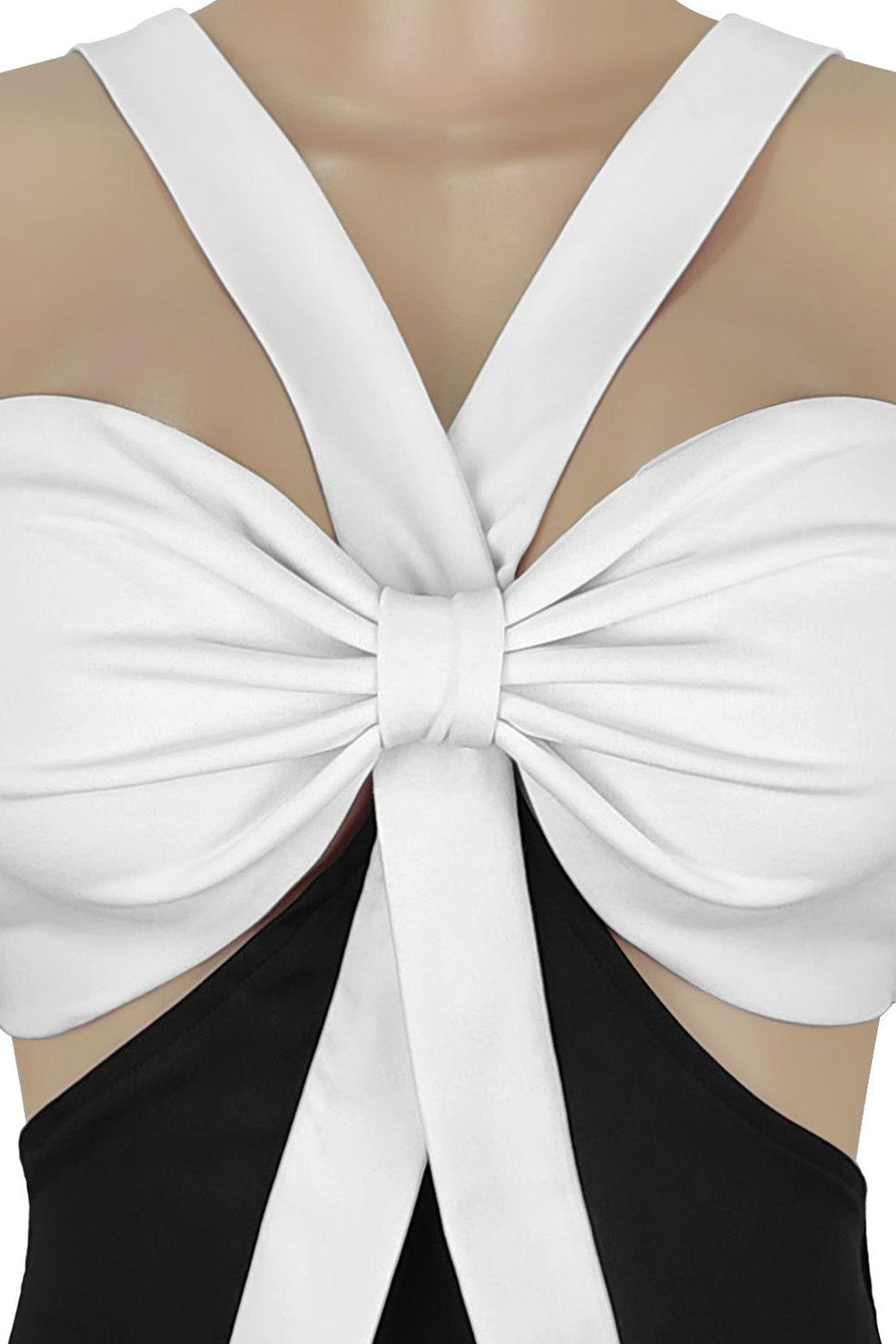 Crisscross Ribbon Cutout Jumpsuit