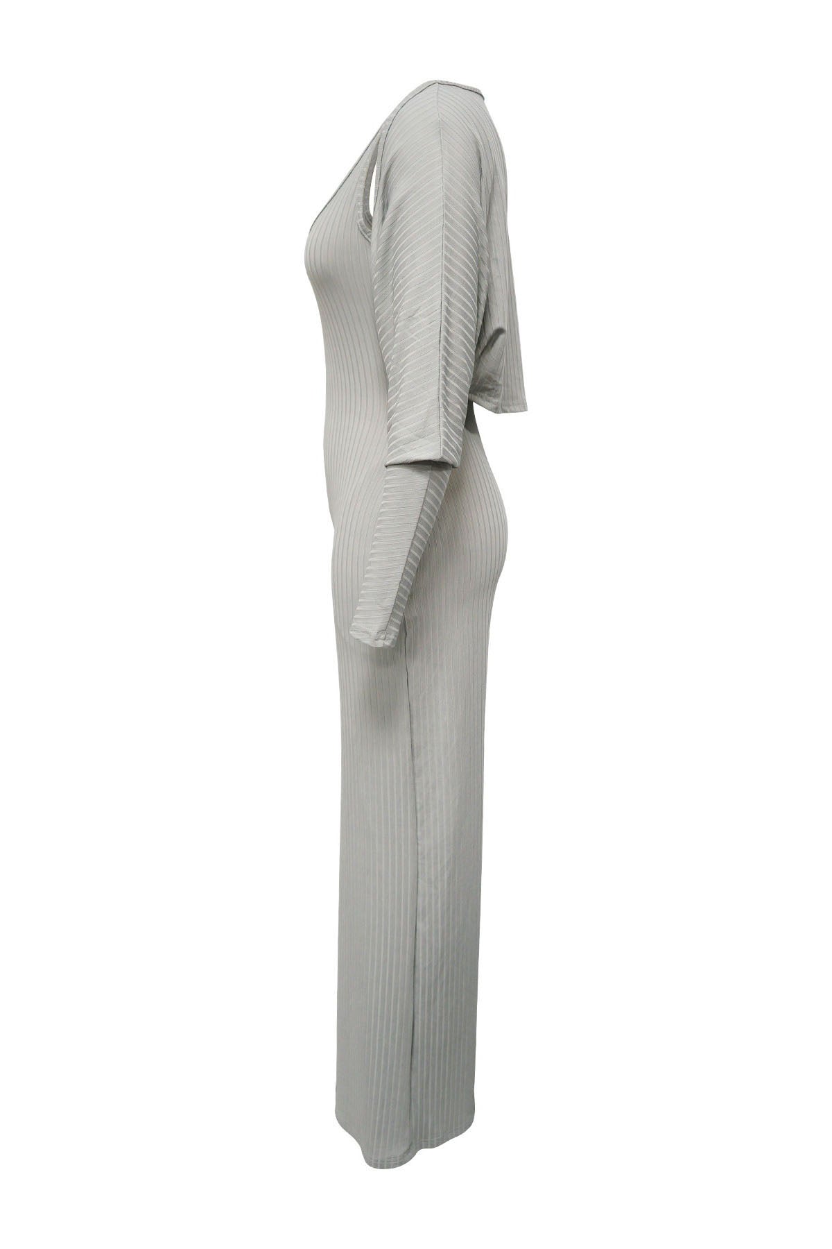 2-Piece Ribbed Knit Tank Jumpsuit & Cropped Top Set