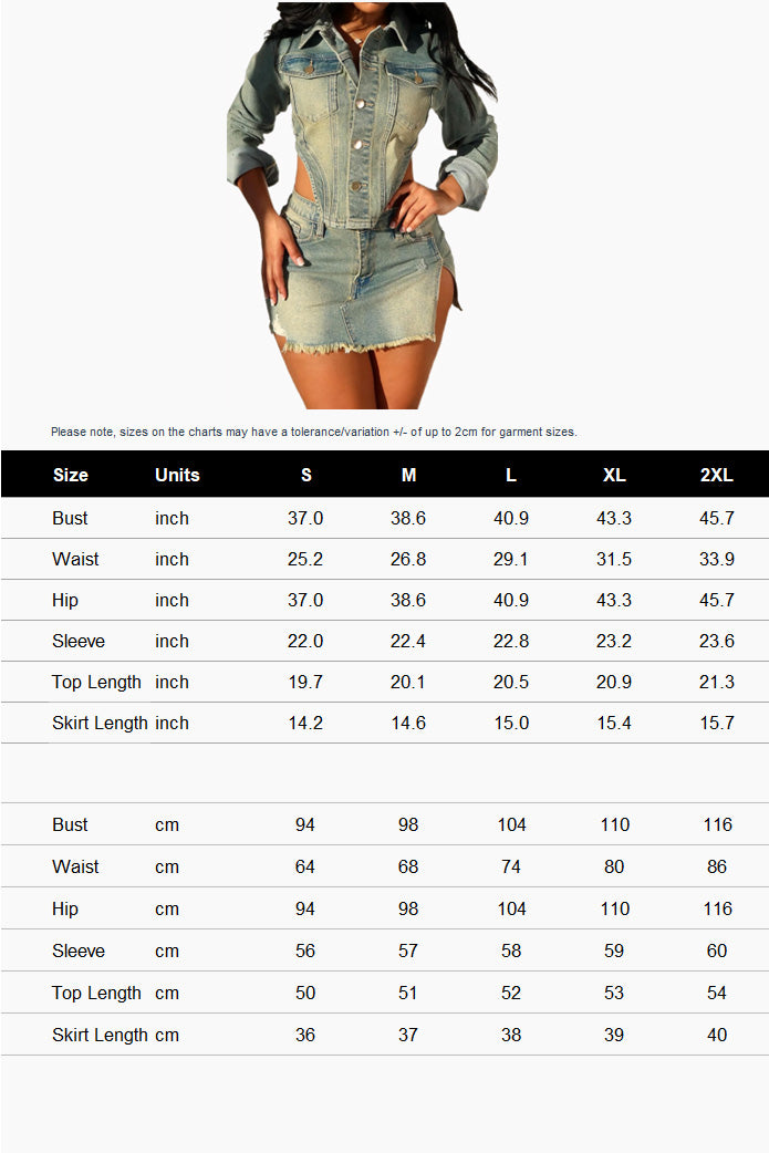 Denim Skirt Set