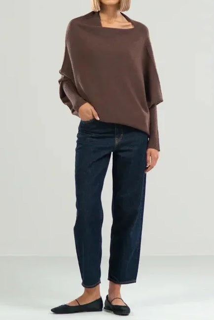 Solid Crew Neck Long Sleeve Top