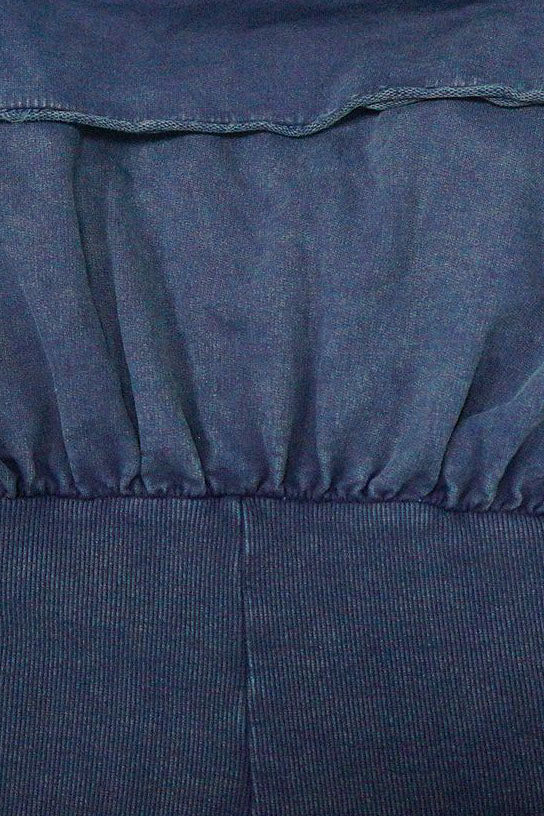 Off-Shoulder Mineral Wash Ribbed Jumpsuit