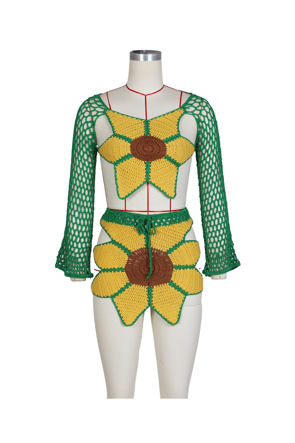 Sunflowers & Sunset Crochet Skirt Set