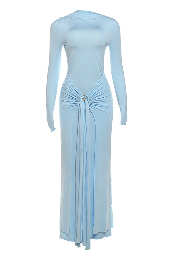 Twist Knot Ring Detail Maxi Dress