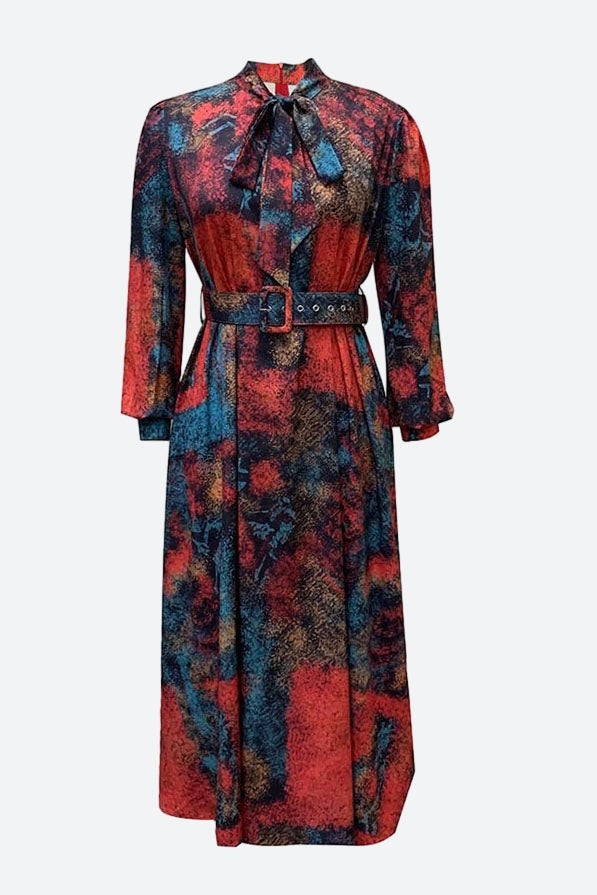Printed Evening Party Dress