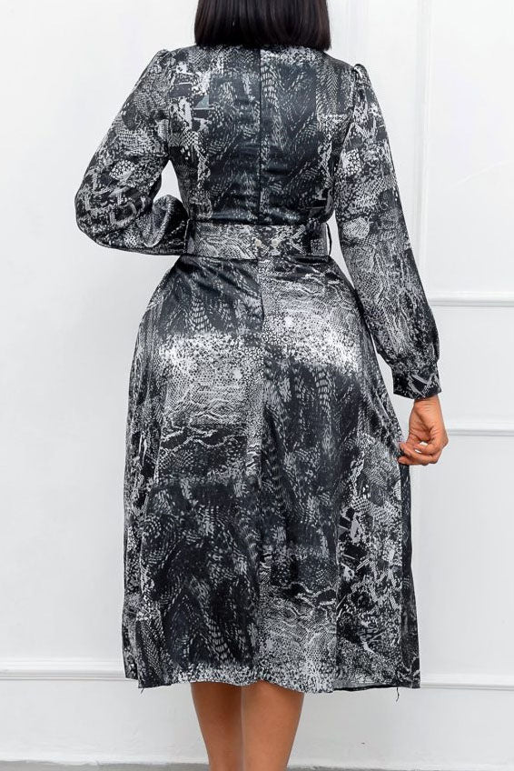 Printed Evening Party Dress