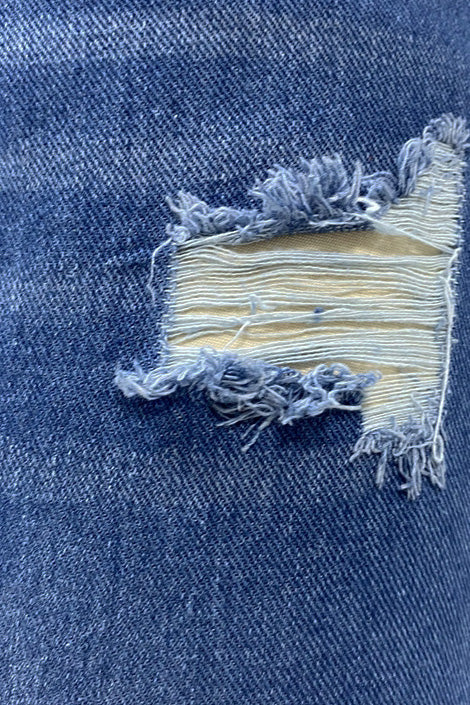 High Waist Light Washed Ripped Jeans