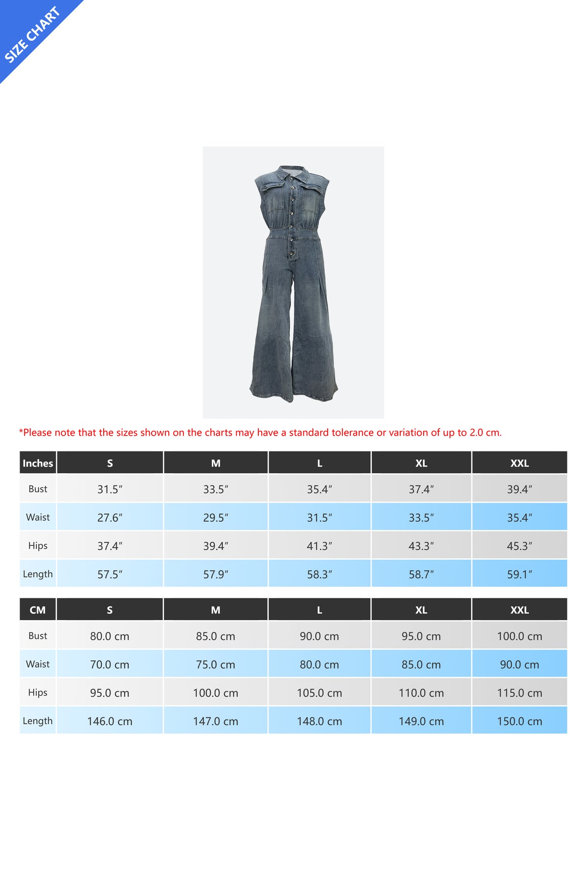 Wide Leg Denim Jumpsuits
