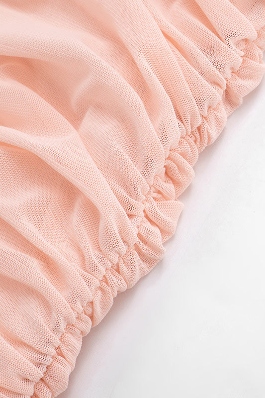 Strapless Draped Ruched Mini Dress