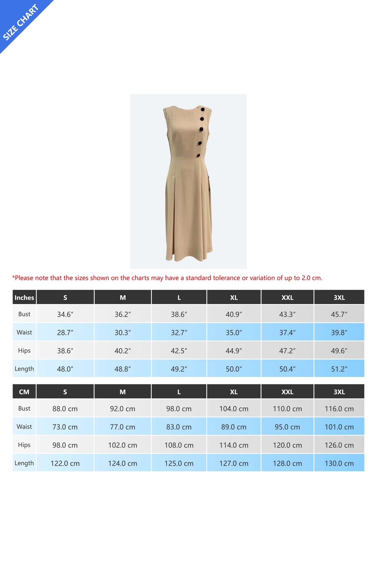 Button Sleeveless Dress